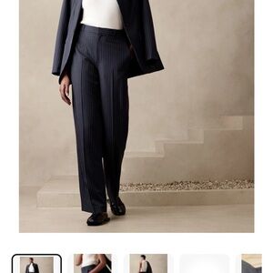 Classic Navy Pinstripe trousers